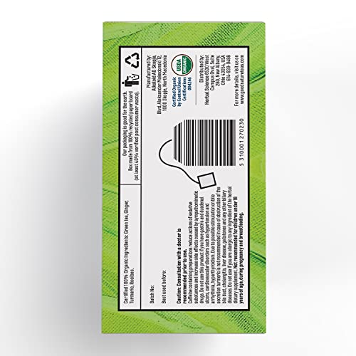 Good Nature Organic Green Tea with Ginger + Turmeric