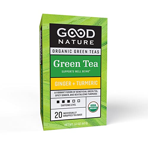 Good Nature Organic Green Tea with Ginger + Turmeric
