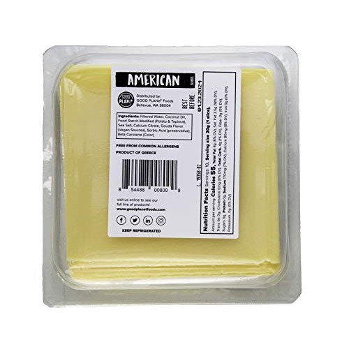 Good Planet Foods, Vegan, Plant Based American Cheese Slices, Nu