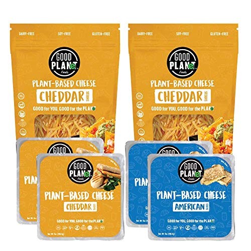 Good Planet Foods, Vegan, Plant-Based Bbq Cheese Bundle 2 Chedd