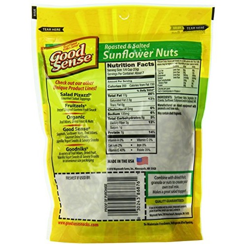 Good Sense | Sunflower Nuts | Roasted and Salted Sunflower Seeds...
