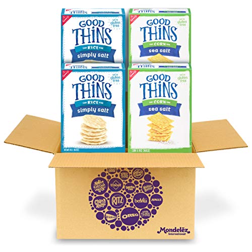 Good Thins Gluten Free Rice &Amp; Corn Crackers Variety Pack, 4 Boxes
