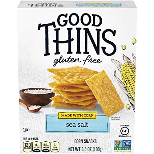 Good Thins Sea Salt Corn Snacks Gluten Free Crackers, 3.5 Oz