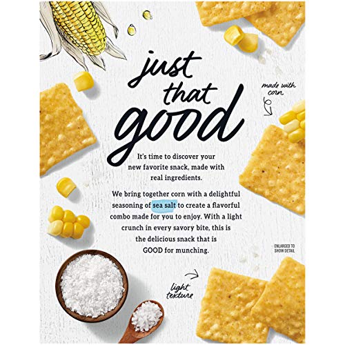Good Thins Sea Salt Corn Snacks Gluten Free Crackers, 3.5 Oz