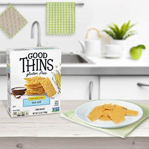 Good Thins Sea Salt Corn Snacks Gluten Free Crackers, 3.5 Oz