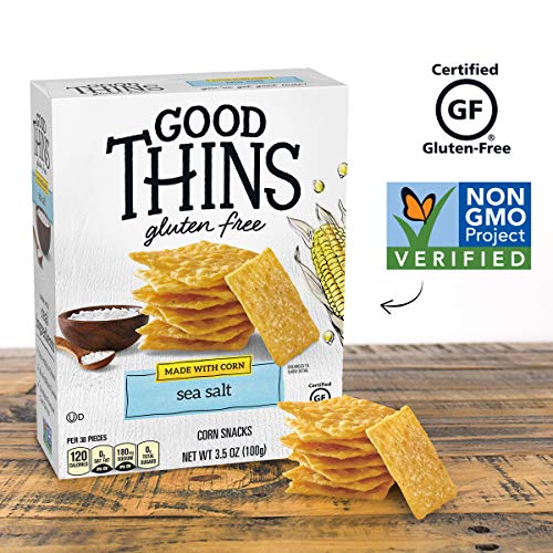 Good Thins Sea Salt Corn Snacks Gluten Free Crackers, 3.5 Oz