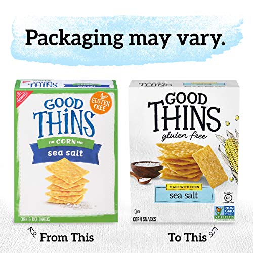 Good Thins Sea Salt Corn Snacks Gluten Free Crackers, 3.5 Oz