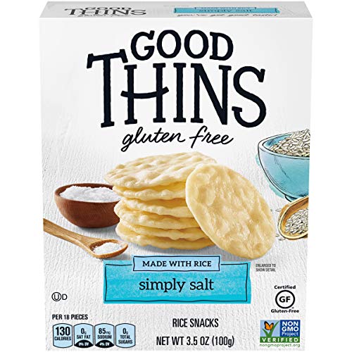 Good Thins Simply Salt Rice Snacks Gluten Free Crackers, 3.5 Oz