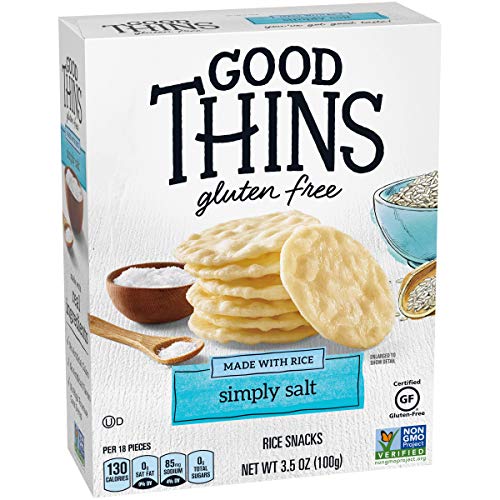 Good Thins Simply Salt Rice Snacks Gluten Free Crackers, 3.5 Oz