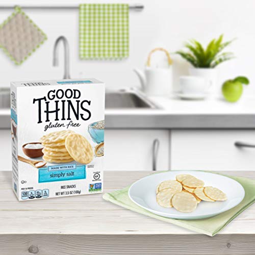 Good Thins Simply Salt Rice Snacks Gluten Free Crackers, 3.5 Oz