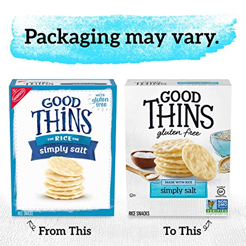 Good Thins Simply Salt Rice Snacks Gluten Free Crackers, 3.5 Oz