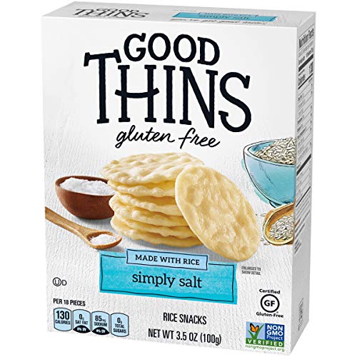 Good Thins Simply Salt Rice Snacks Gluten Free Crackers, 3.5 Oz