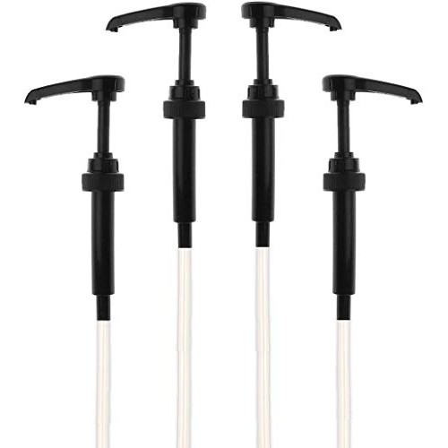 Black Coffee Syrup Pump for 750ml Bottles Pack of 4 - Fits Upo...