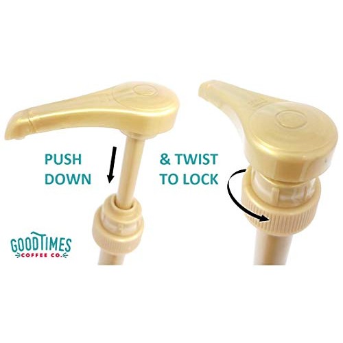 Gold Coffee Syrup Pump For 750Ml Bottles Pack Of 2 | Fits Tora