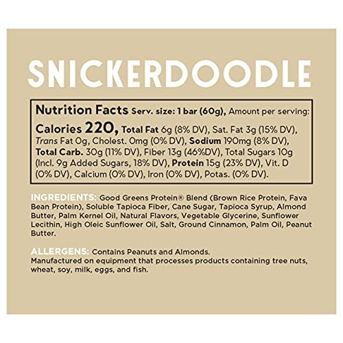 Good! Snacks Vegan Snickerdoodle Bar | Gluten-Free, Plant Based,