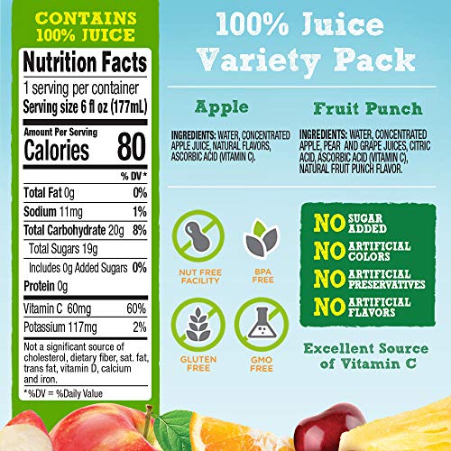 Good2Grow 100% Apple And Fruit Punch Juice Refill, Variety Pack
