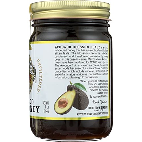 Goodflow Honey &Amp; Juice Raw Avocado Honey, 16 Oz
