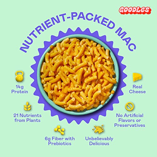 Goodles Mac & Cheese Assortment 4 Pack, 6oz - 14g Protein, 6g Fi...