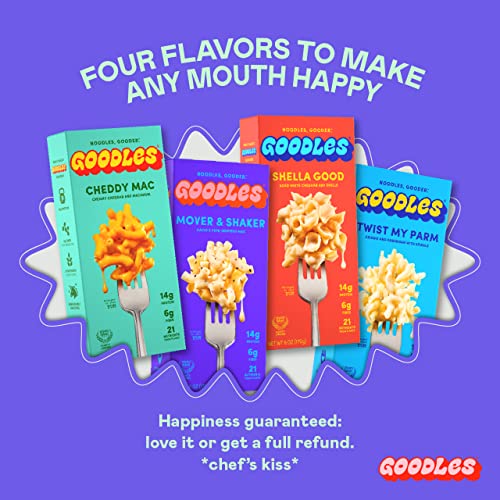 Goodles Mac & Cheese Assortment 4 Pack, 6oz - 14g Protein, 6g Fi...