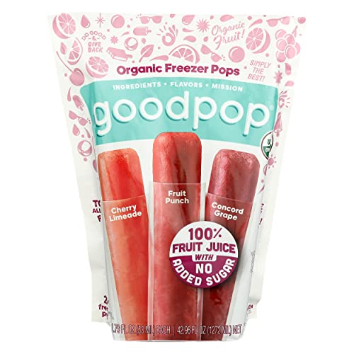 Goodpop Organic Freezer Pops No Sugar Added Variety 24 Count - 1