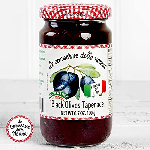 Della Nonna Black Olive Tapenade - Italian Black Olive Spread, H...