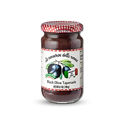 Della Nonna Black Olive Tapenade - Italian Black Olive Spread, H...