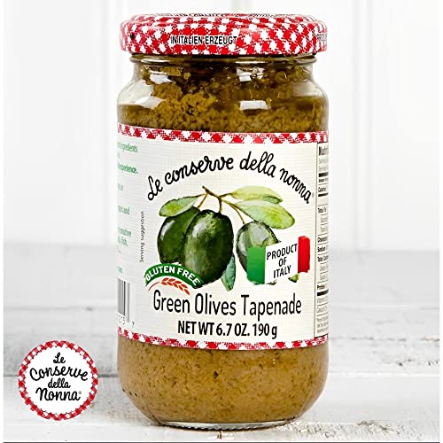Della Nonna Green Olive Tapenade - Italian Green Olive Spread, H...