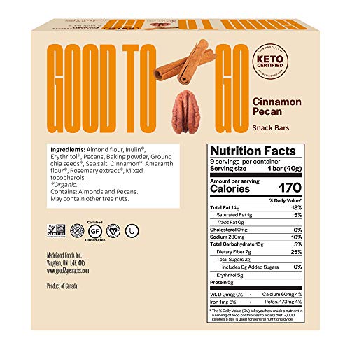 Goodto Go Soft Baked Bars - Cinnamon Pecan, 9 Pack - Gluten Free