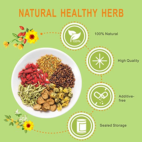 Goofoo Chrysanthemum Cassia Seed Burdock Root Goji Berry Honeysu... Goofoo Chrysanthemum Cassia Seed Burdock Root Goji Berry Honeysu...
