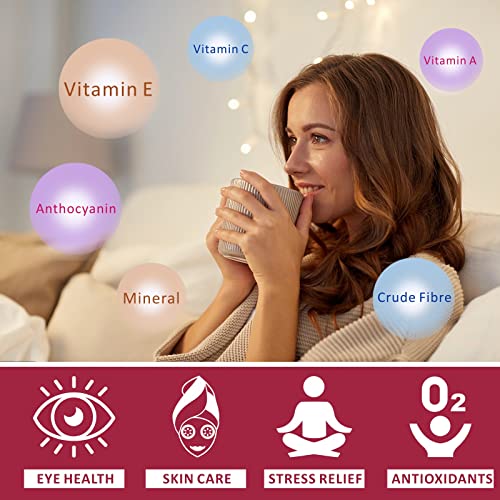 Goofoo Yueji Edible Dried Rose Buds, Whole Roses Loose Leaf, Pre...