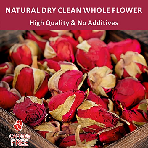Goofoo Yueji Edible Dried Rose Buds, Whole Roses Loose Leaf, Pre...