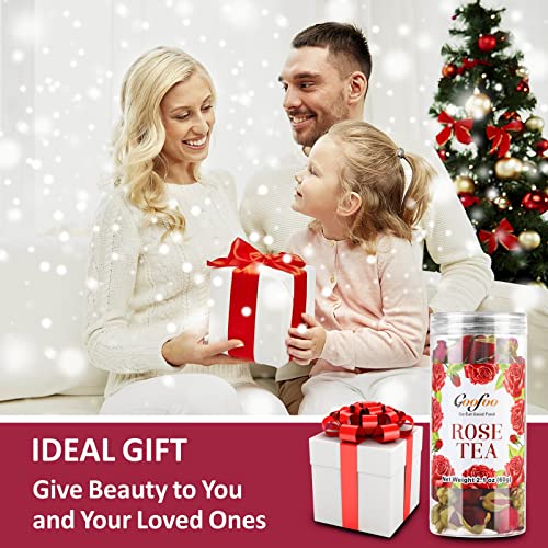 Goofoo Yueji Edible Dried Rose Buds, Whole Roses Loose Leaf, Pre...