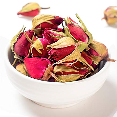 Goofoo Yueji Edible Dried Rose Buds, Whole Roses Loose Leaf, Pre...