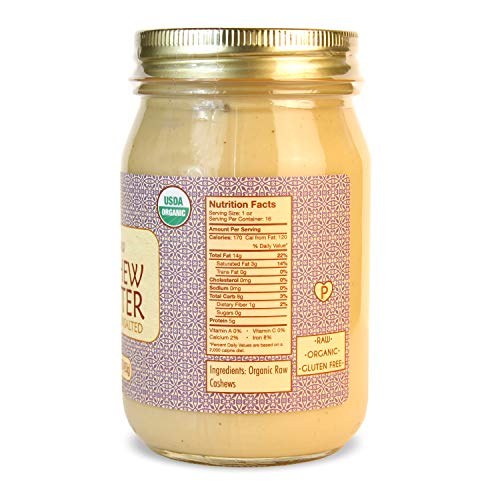 Gopals Organic Raw Cashew Butter | Usda Organic And Gluten-Free