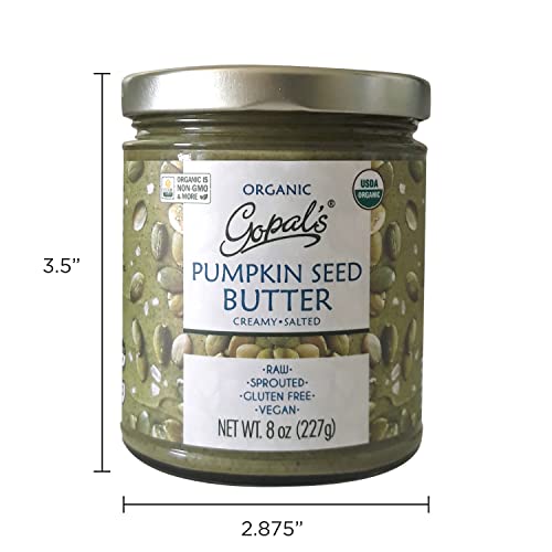 Gopal’s Sprouted Organic Raw Pumpkin Seed Butter, USDA Organic a...