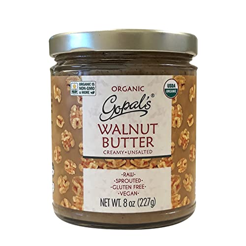 Gopal’s Sprouted Organic Raw Walnut Butter, 100% Gluten-Free (Un...
