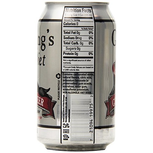 Goslings Diet Stormy Ginger Beer 12 Oz Pack Of 24
