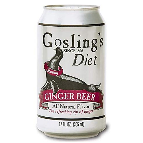 Goslings Diet Stormy Ginger Beer, All Natural Flavor With The Re