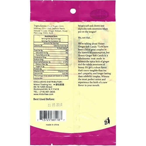 Honey Ginger Candy 1-Pack 4Oz