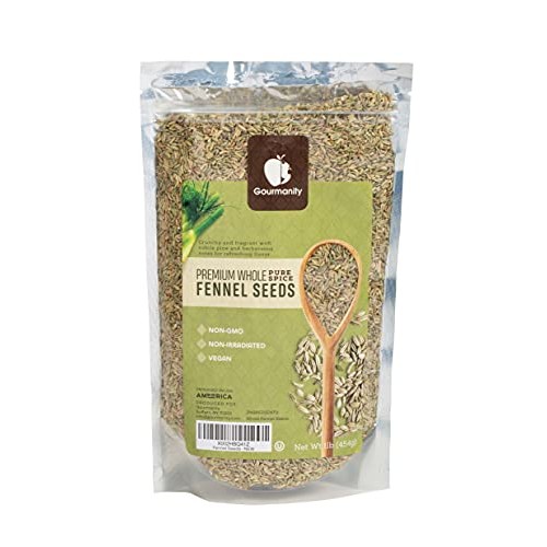 Gourmanity 1Lb Premium Whole Fennel Seeds Bulk, Fennel Seed Bulk