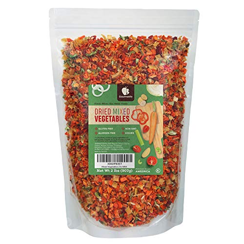 Gourmanity 2 Lb Dehydrated Mixed Vegetables, All Natural, Gluten