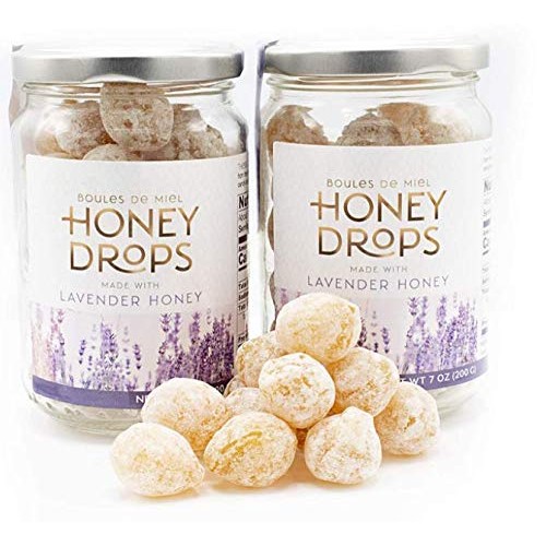 Gourmanity Honey Drops Made With Lavender Honey, 7 Oz Jar, Hard