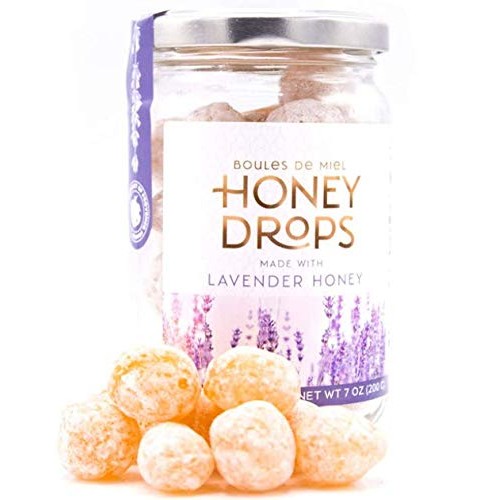 Gourmanity Honey Drops Made With Lavender Honey, 7 Oz Jar, Hard