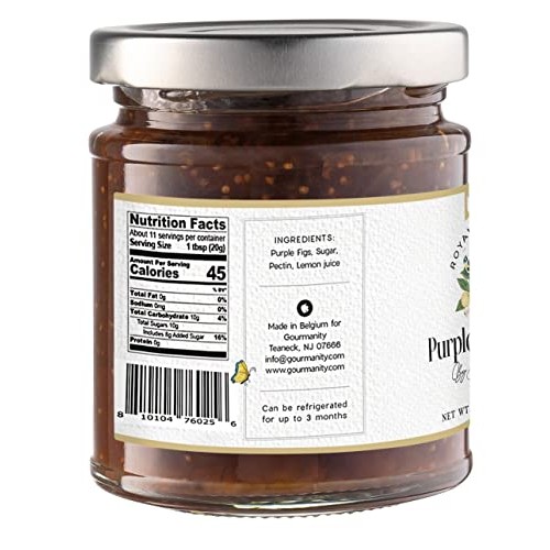 Gourmanity Royal Preserve Fig Jam, Purple Fig Jam Spread, Delici