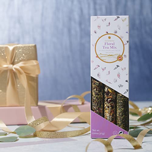 Gourmanity Tea Sampler Gift Set | Floral Tea Mix | Novelty Loose