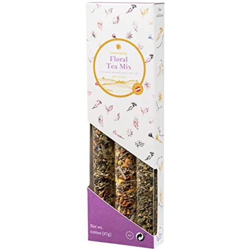 Gourmanity Tea Sampler Gift Set | Floral Tea Mix | Novelty Loose