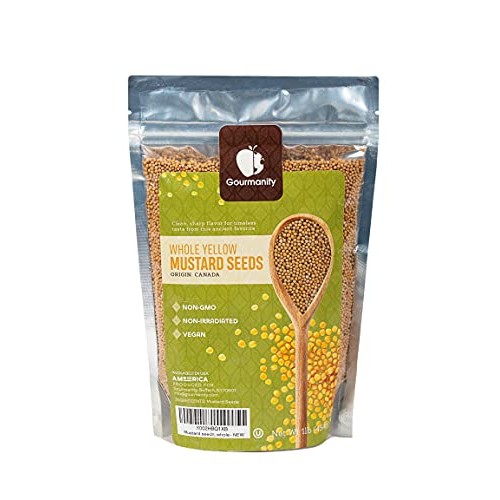 Gourmanity Yellow Mustard Seeds 1Lb: Canadian Mustard Seeds Whol