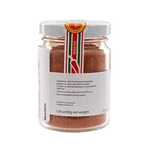 Piment Despelette-Red Chili Pepper Powder| 1.41Oz Jar| Gorria V