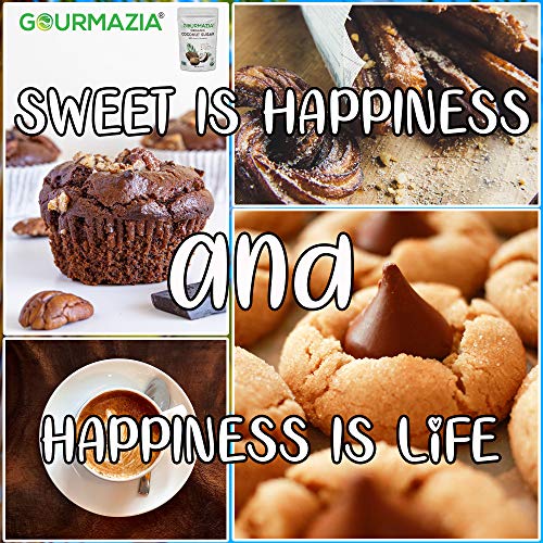 Gourmazia Coconut Sugar Organic Raw Unrefined Granulated Brown S