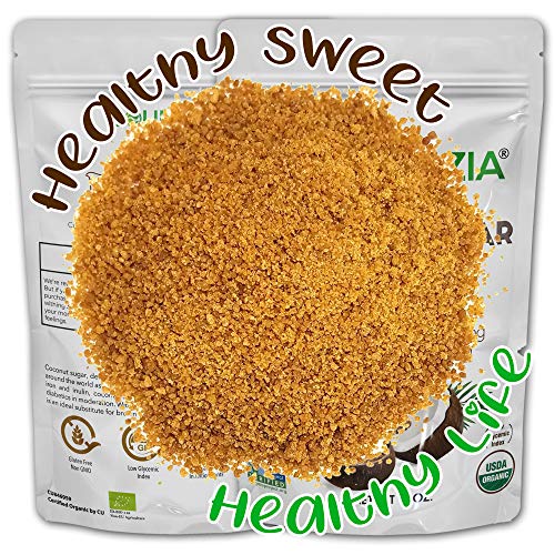 Gourmazia Coconut Sugar Organic Raw Unrefined Granulated Brown S